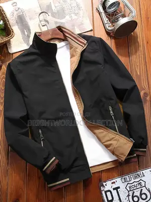 Mens Reversible Jacket Double Sided Wearable Autumn Casua