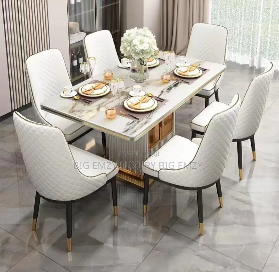 6 Seater Ceramic Top Dining Set .
