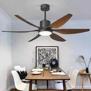 6 Blades Tropical Art Ceiling Fan-Lights + Remote