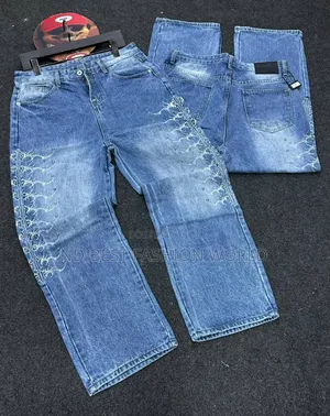 Quality Sky Blue Baggy Jeans
