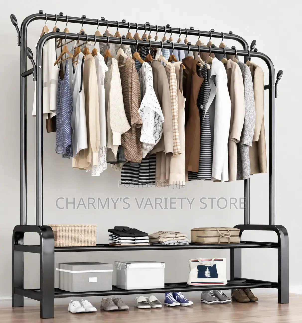 48kg Heavy Duty Double Pole Cloth Hanger
