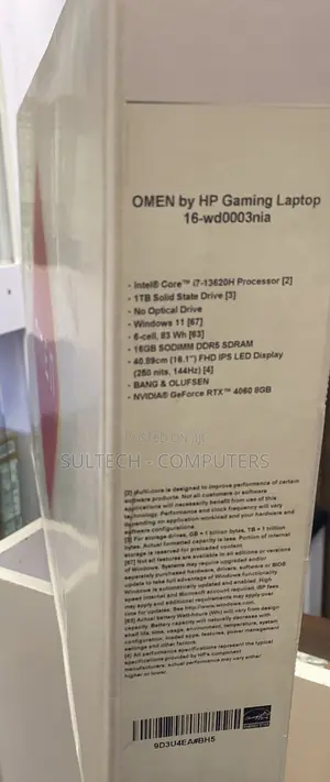 New Laptop HP Omen 16 16GB Intel Core i7 SSD 1T