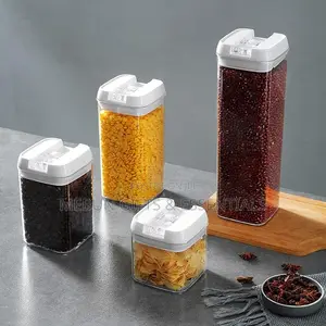 4pcs Plastic Airtight Container Storage