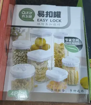 4pcs Plastic Airtight Container Storage