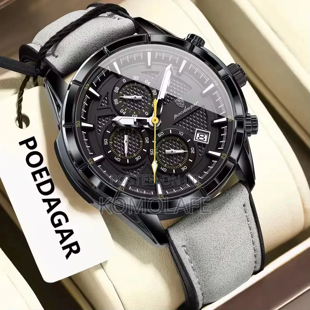 Poedagar Leather Chronograph