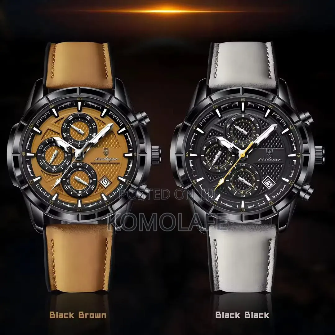 Poedagar Leather Chronograph