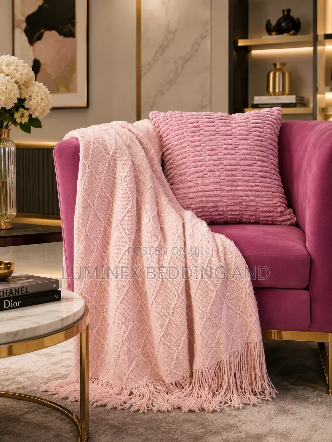 Woven Throw Blankets With Tassels