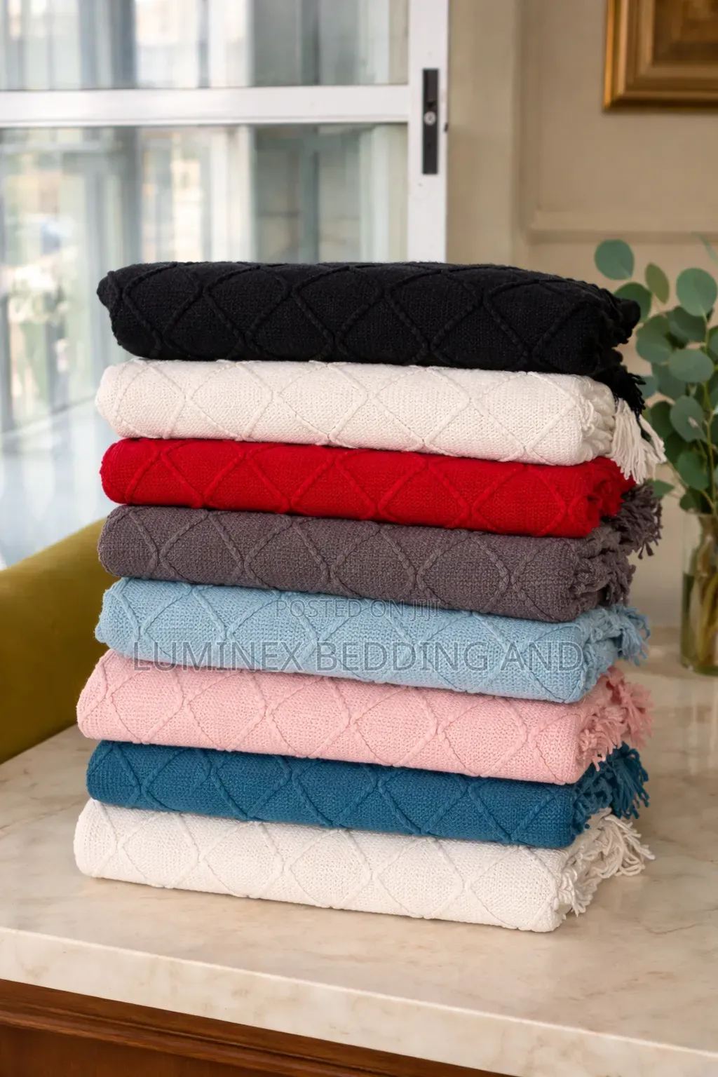 Woven Throw Blankets With Tassels