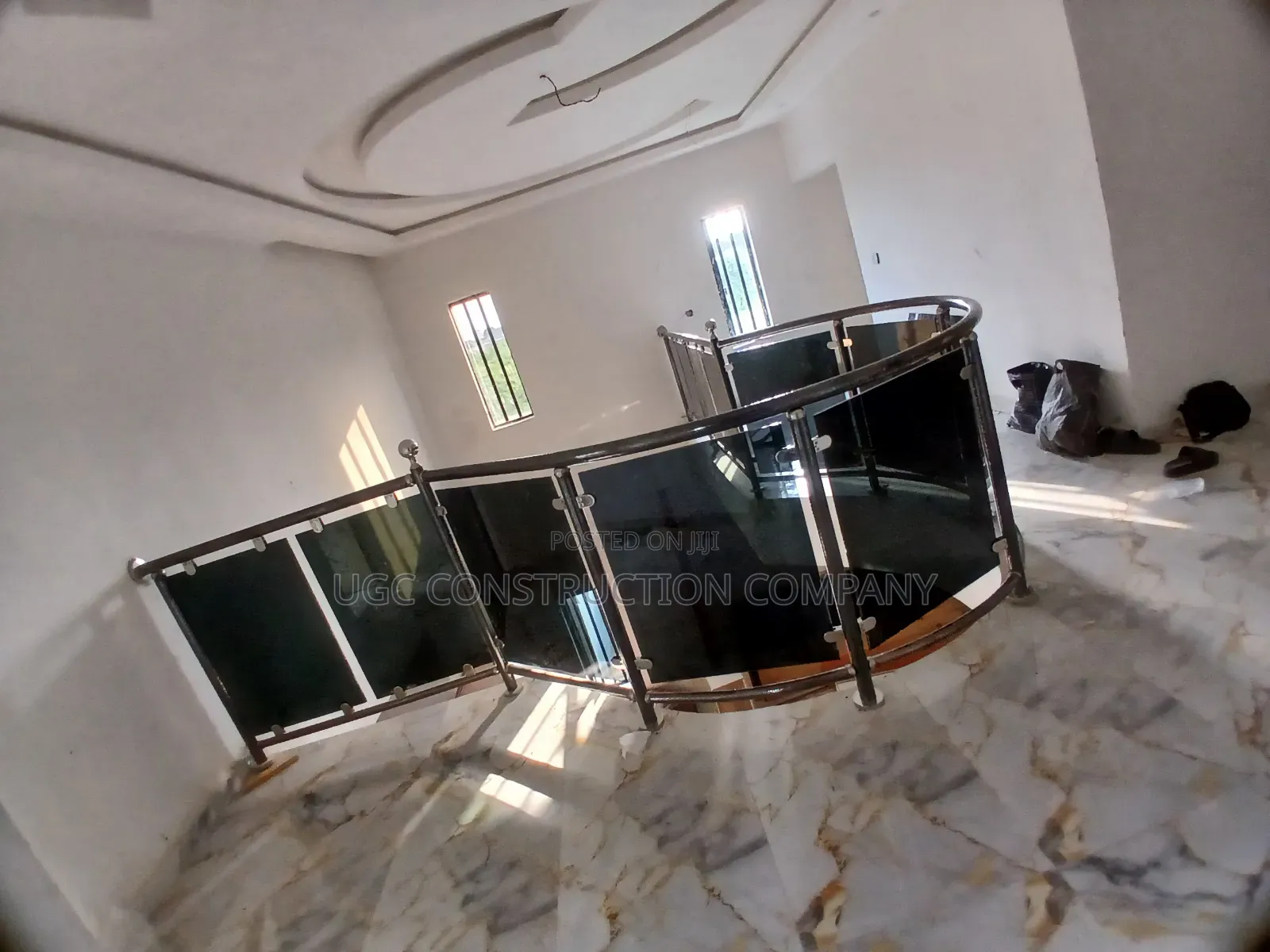 Glass Rail With Black Stainless