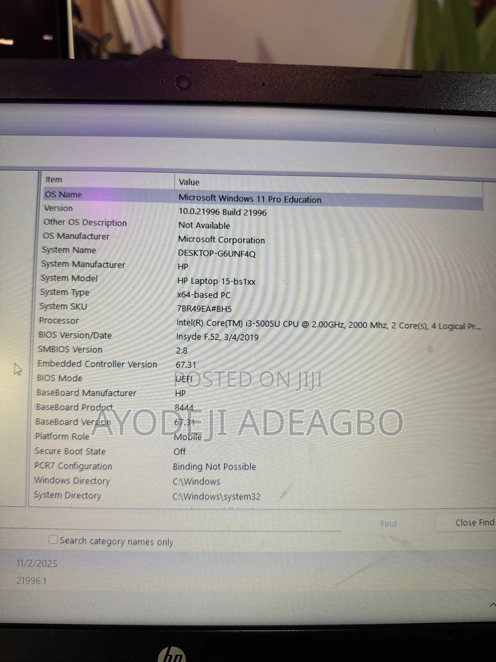 Laptop HP 15 8GB Intel Core i3 HDD 1T