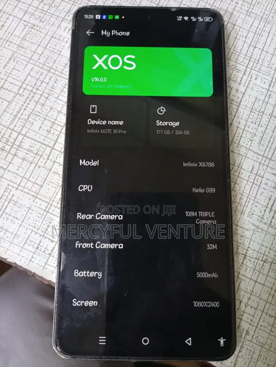 Infinix Note 30 Pro 256 GB Gold