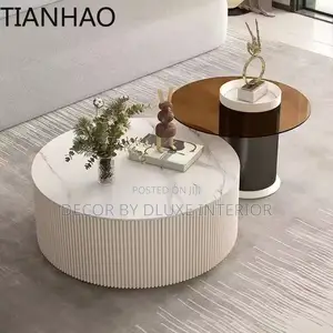 Nordic Round Minimalist Vintage Nesting Coffee Table Set