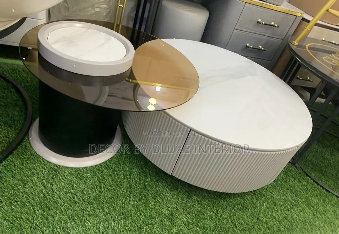 Nordic Round Minimalist Vintage Nesting Coffee Table Set