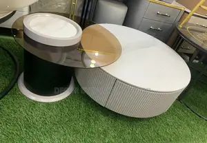 Nordic Round Minimalist Vintage Nesting Coffee Table Set