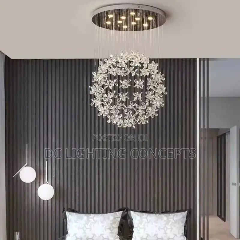 Modern Creative Round Butterfly Crystal Luxury Chandelier