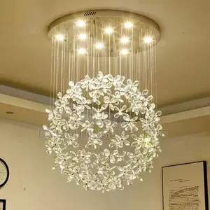 Modern Creative Round Butterfly Crystal Luxury Chandelier