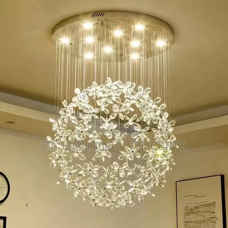 Modern Creative Round Butterfly Crystal Luxury Chandelier