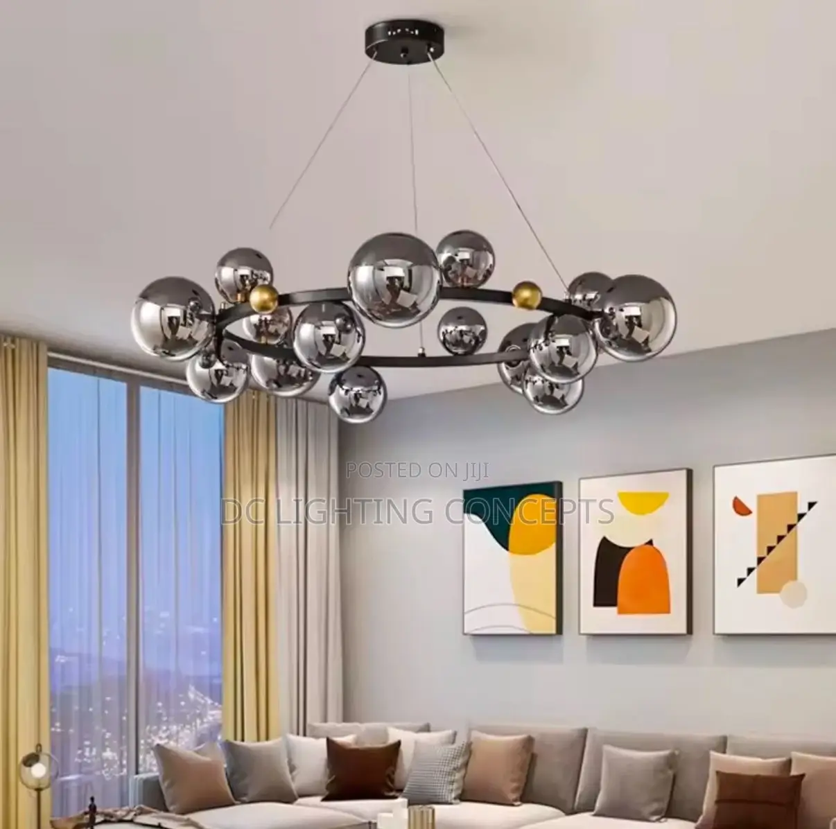 Nordic Style Simple Atmospheric Molecular Magic Bean Chandelier