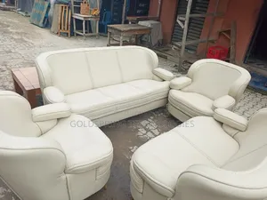 Foreign Leather Sofa Off White