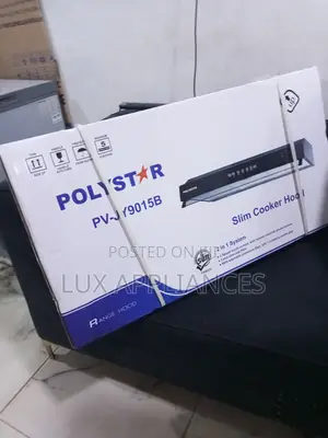 Polystar 90cm Black Cooker Hood With Remote Control