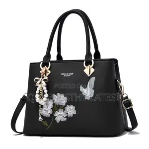 Floral Embroidered Vegan Leather 3-Way Handbag - Hobo Shoulder Bag