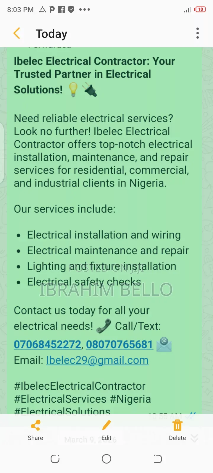 Electrical Contractor