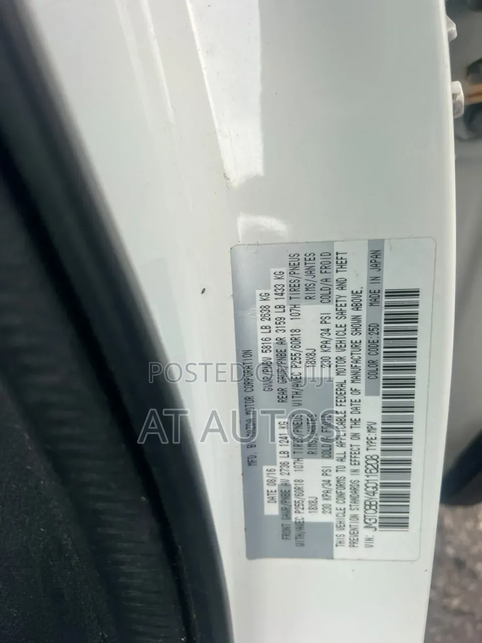 Mazda CX-9 2017 White