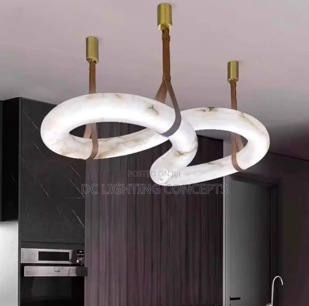 Natural Luxury Alabaster Marble Villa Light for Dining Room.