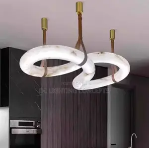 Natural Luxury Alabaster Marble Villa Light for Dining Room.