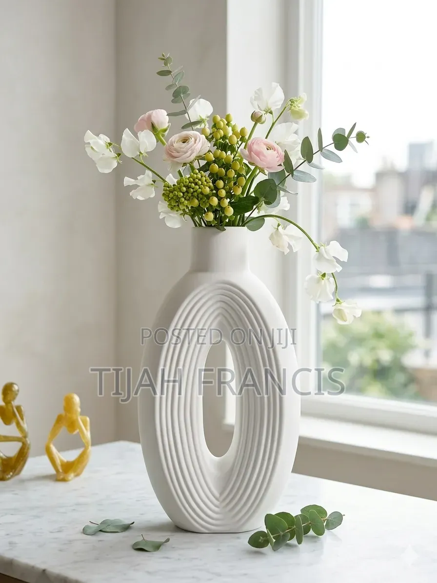 Classy Oval Ceramic Flower Vase