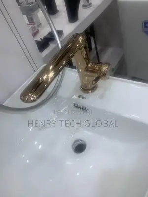 Gold Color Basin Mixer Tap