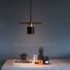 Modern Style Round Black Disc Led Pendant Light