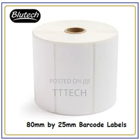 80mm by 25mm Barcode Label