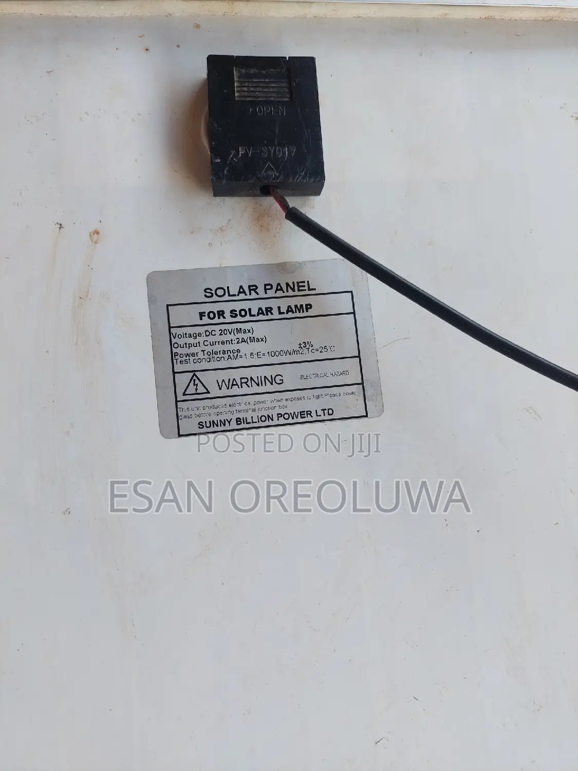 Solar Panel Dc 20v 2a