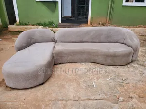 Neatly Used Lshaped Sofa Set of Chairs for Sell