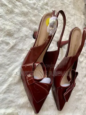 Aaronfaiy Wine Side Bow Quality Heels