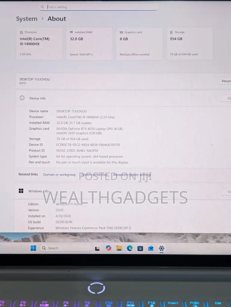 Laptop Lenovo Legion 7 32GB Intel Core i9 SSD 1T