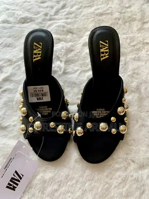Zara Stoned Quality Heel Slippers