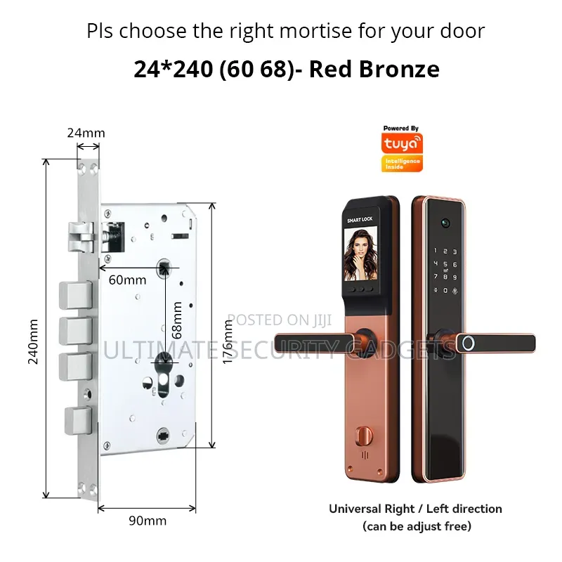 Fingerprint Tuya Smart Door Lock With Camera
