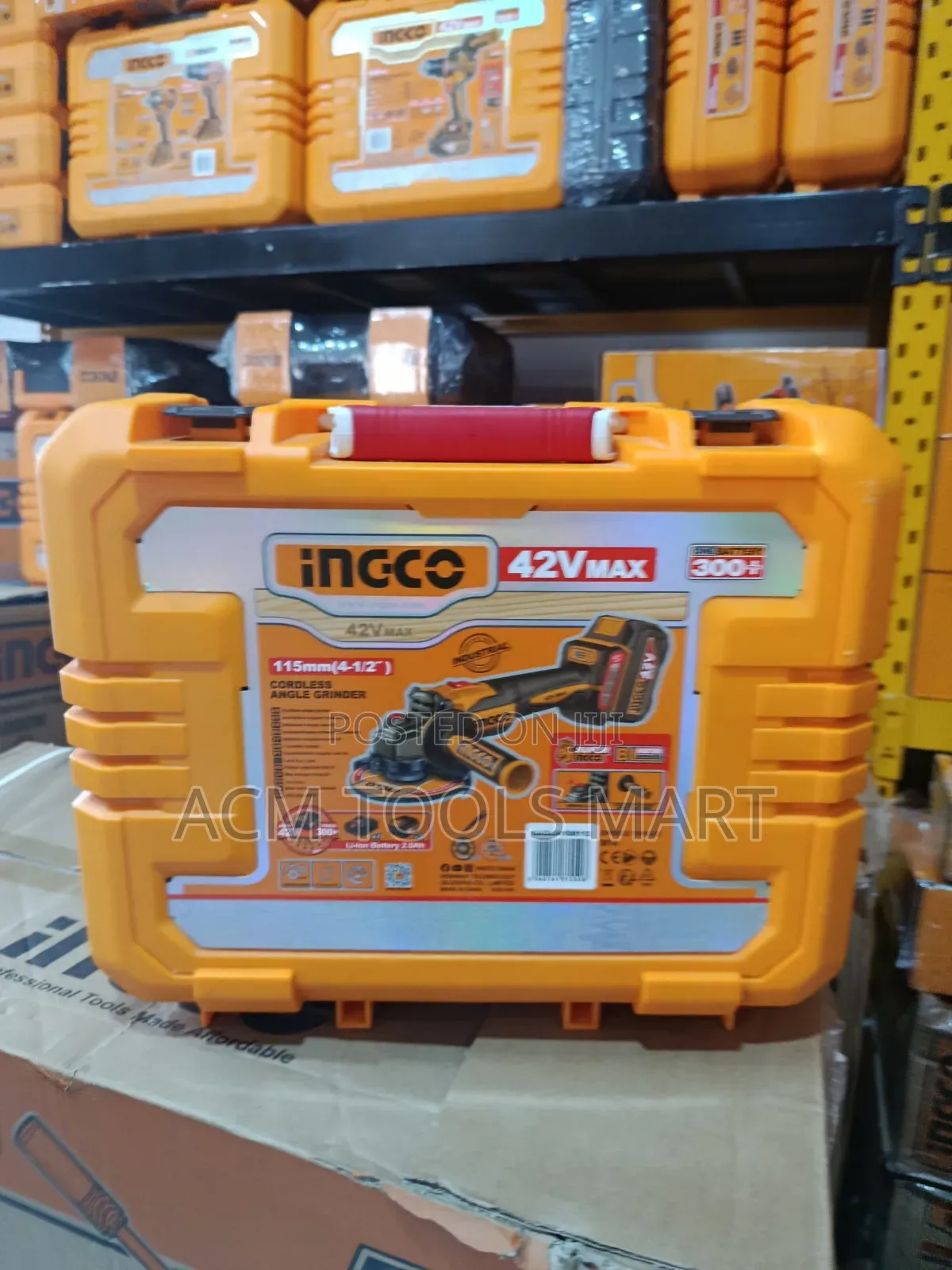 Ingco Cagli Cordless Angle Grinder 42v Brushless