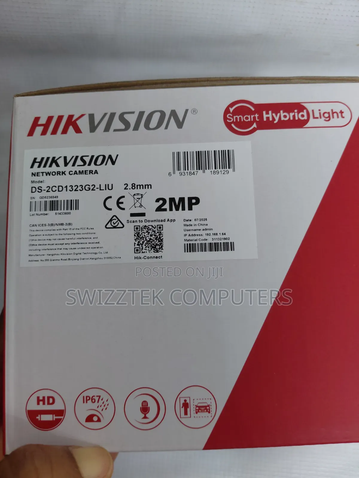 Hikvision 2mp Smart Hybrid Light Fixed Turret Network Camera