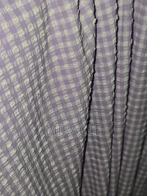 Stretchy Seersucker Fabric In Color Lilac