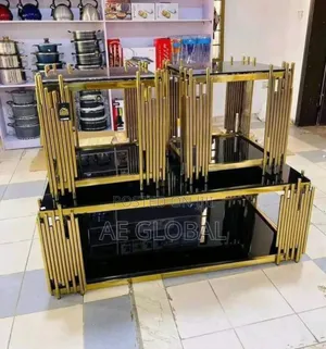 Gold Center Table and Sides Tables