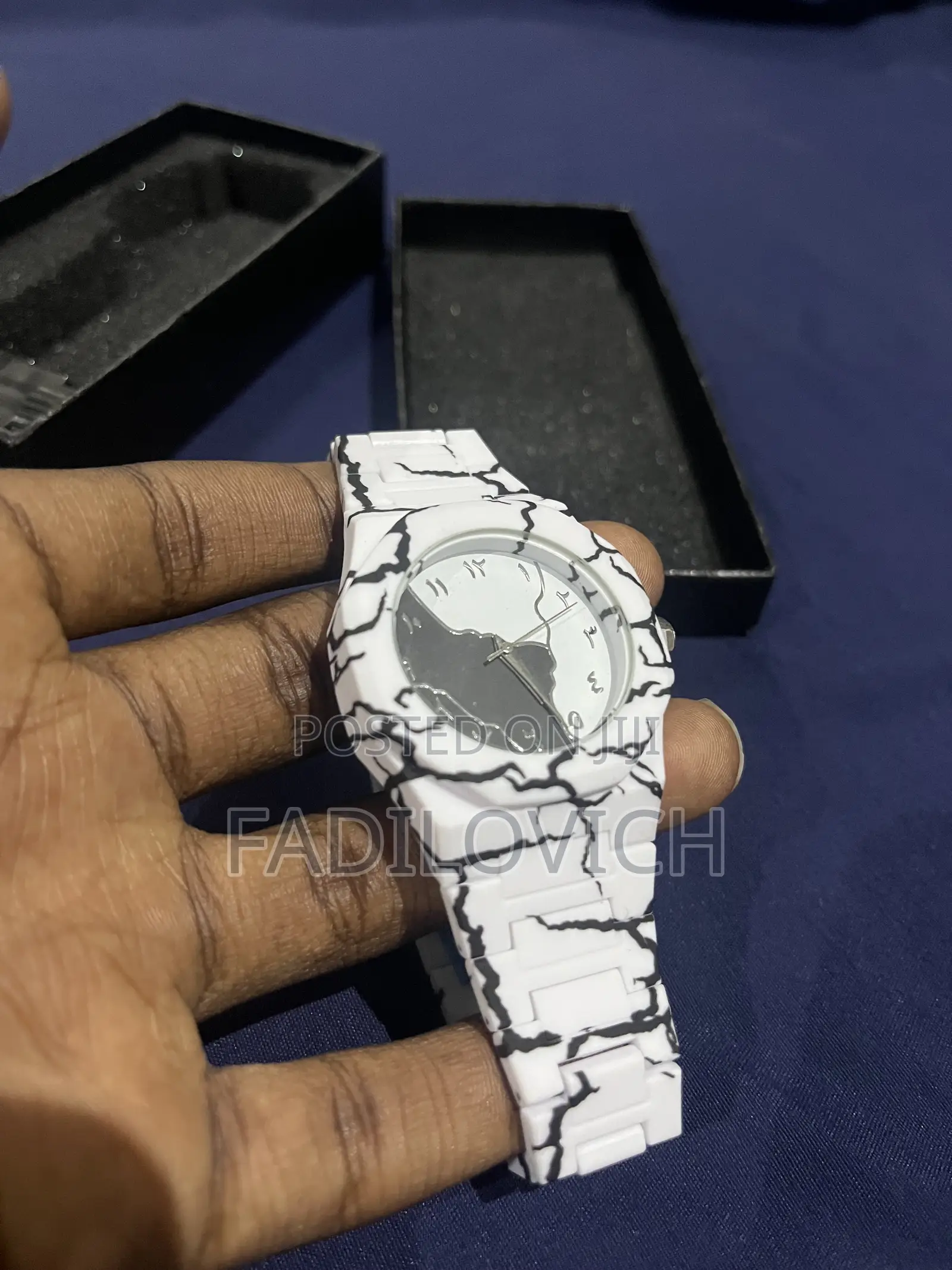 Valenzo Wrist Watch(Black Lightning Design)