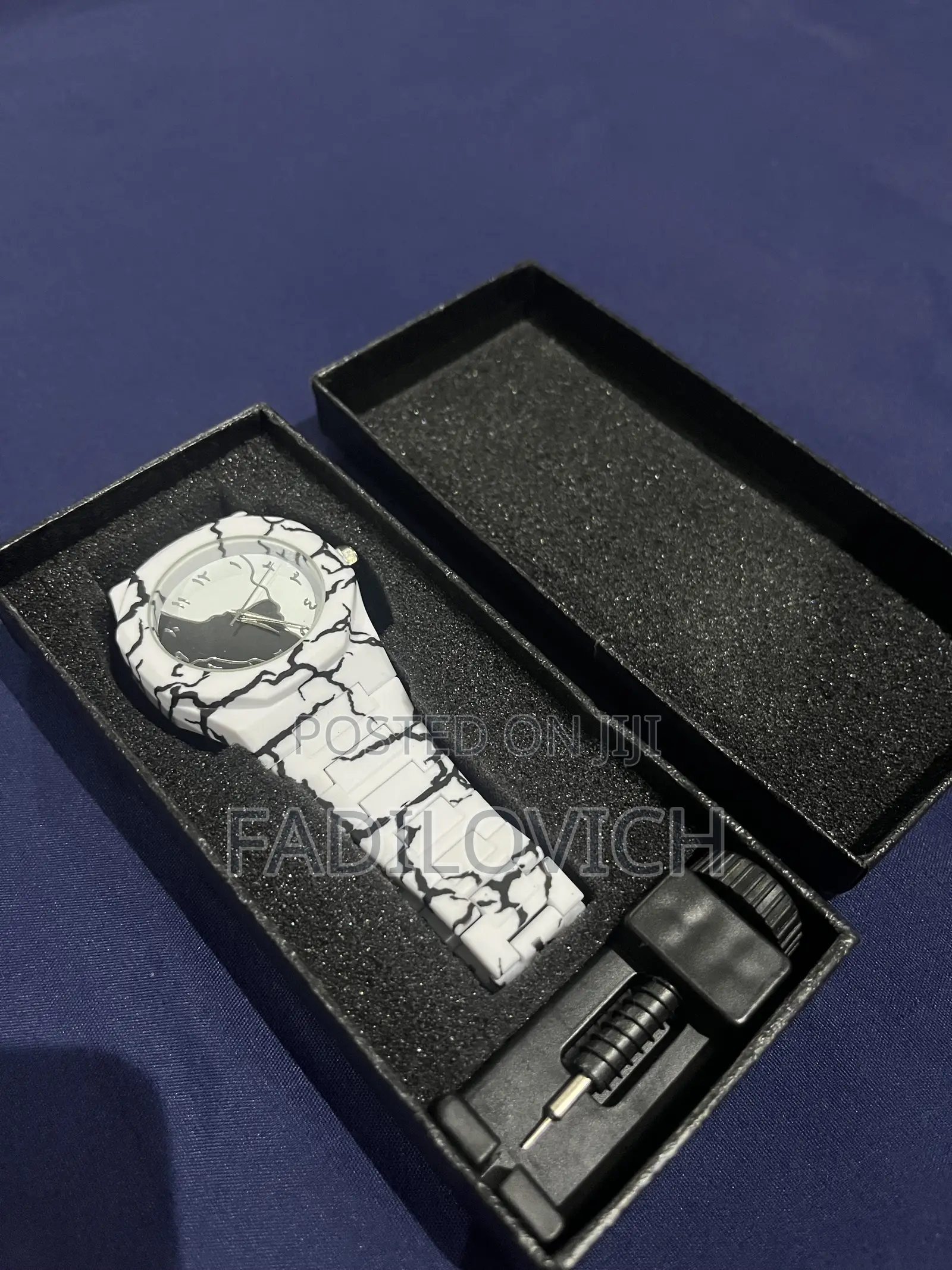 Valenzo Wrist Watch(Black Lightning Design)