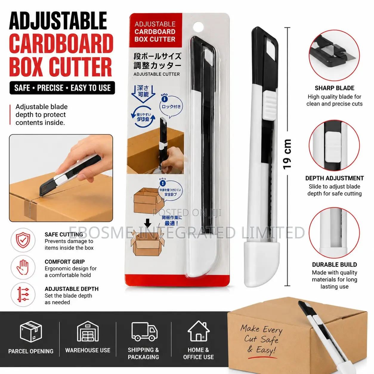 Adjustable Cardboard Box Cutter