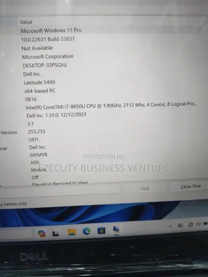 Laptop Dell Latitude 5490 16GB Intel Core i7 SSD 256GB