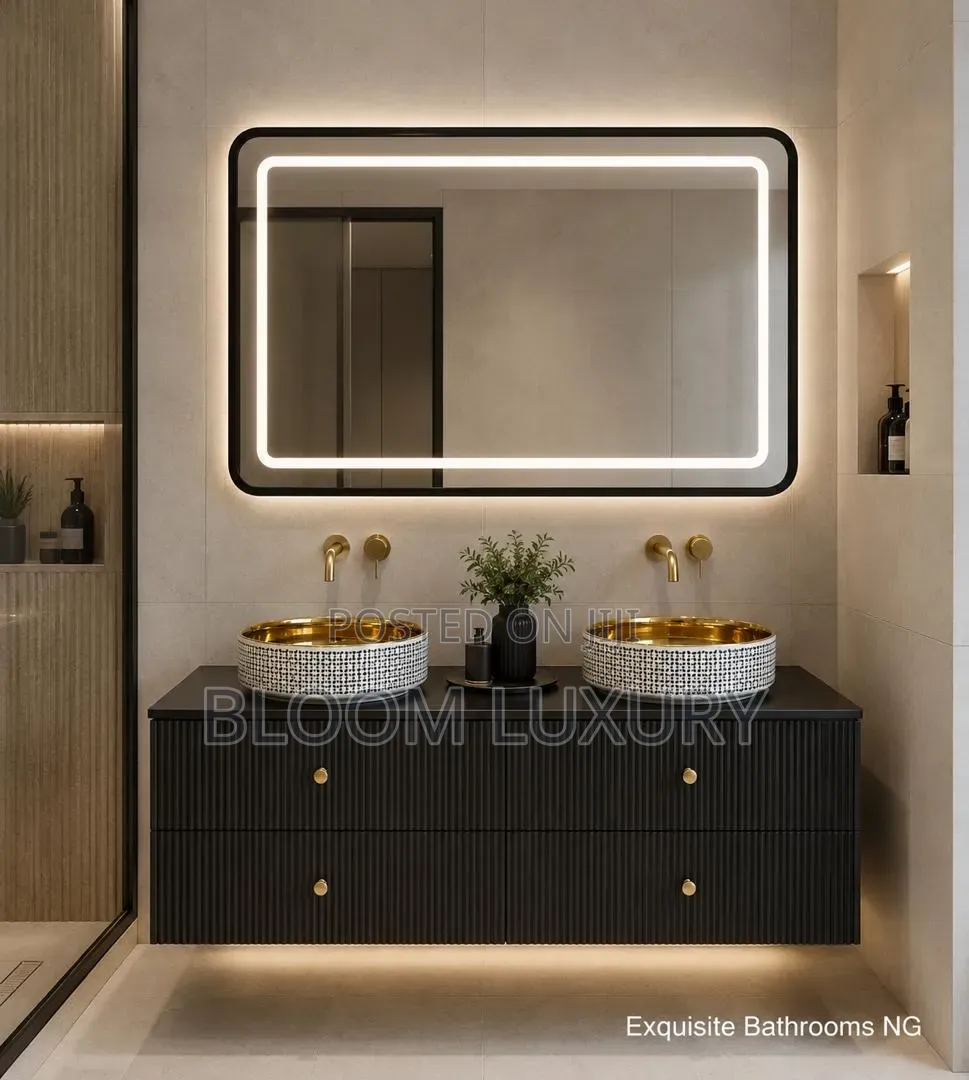 Luxury Black Double Cabinet