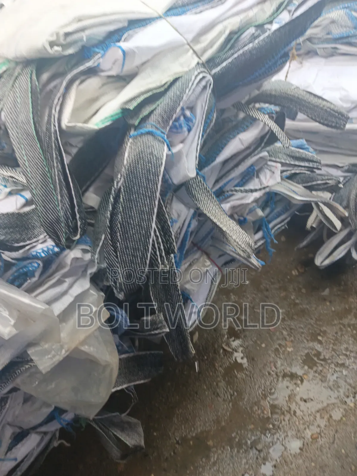 New White Plain Fabric Jumbo Bags