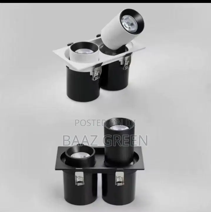 Adjustable Double Head Cob Recessed Spotlight Led Ceiling Light